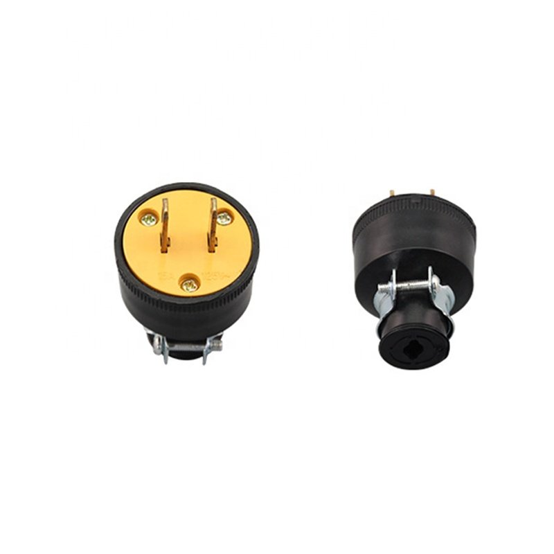 2 Pin US Male Electrical Plug Heavy Duty Socket Male Plug 2 Prong Male Electrical Outlet