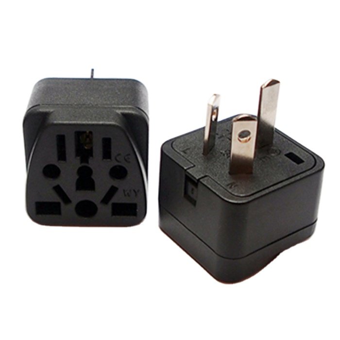 Australia Travel Adapter Universal 2-in-1 Plug Adapter with Grounded Socket for USA UK KR Swiss EU AU Rated Current 10A