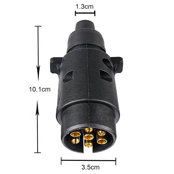 OEM Factory sales 7 Pin/Way Trailer Plug Cable wire harness trailer connector 12V European style round adapter