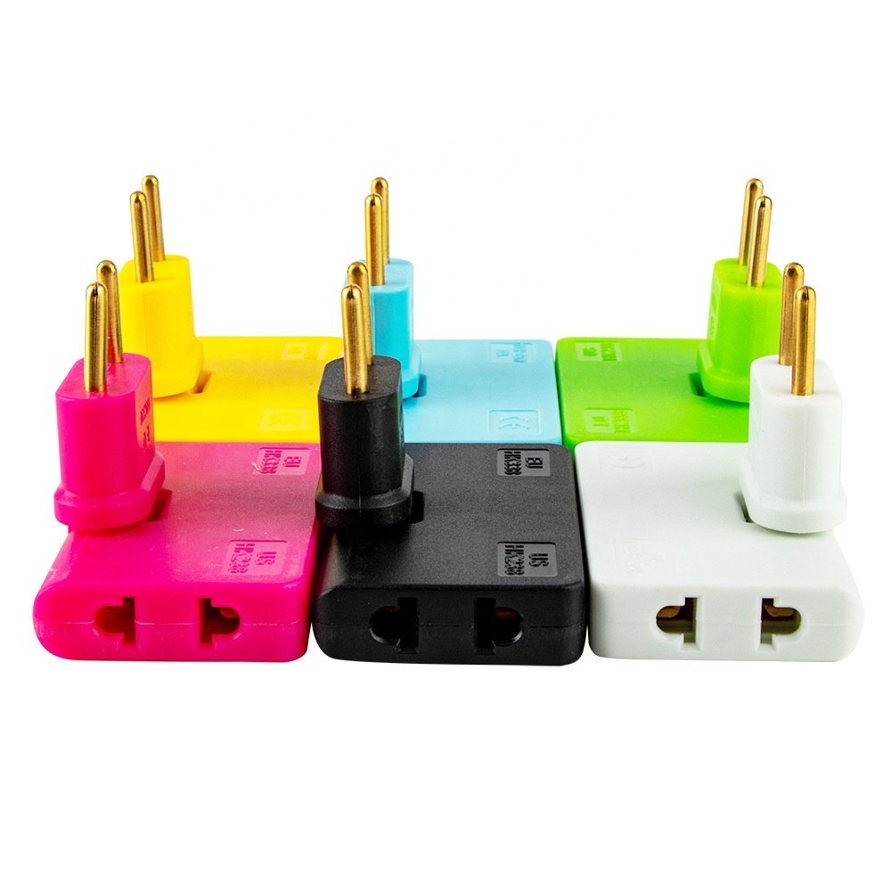 Wall Socket EU Wall Outlet Extender 3 Way Flat Mini Indoor Plug Folding Outlet Splitter 3In 1 Rotatable Socket Converter