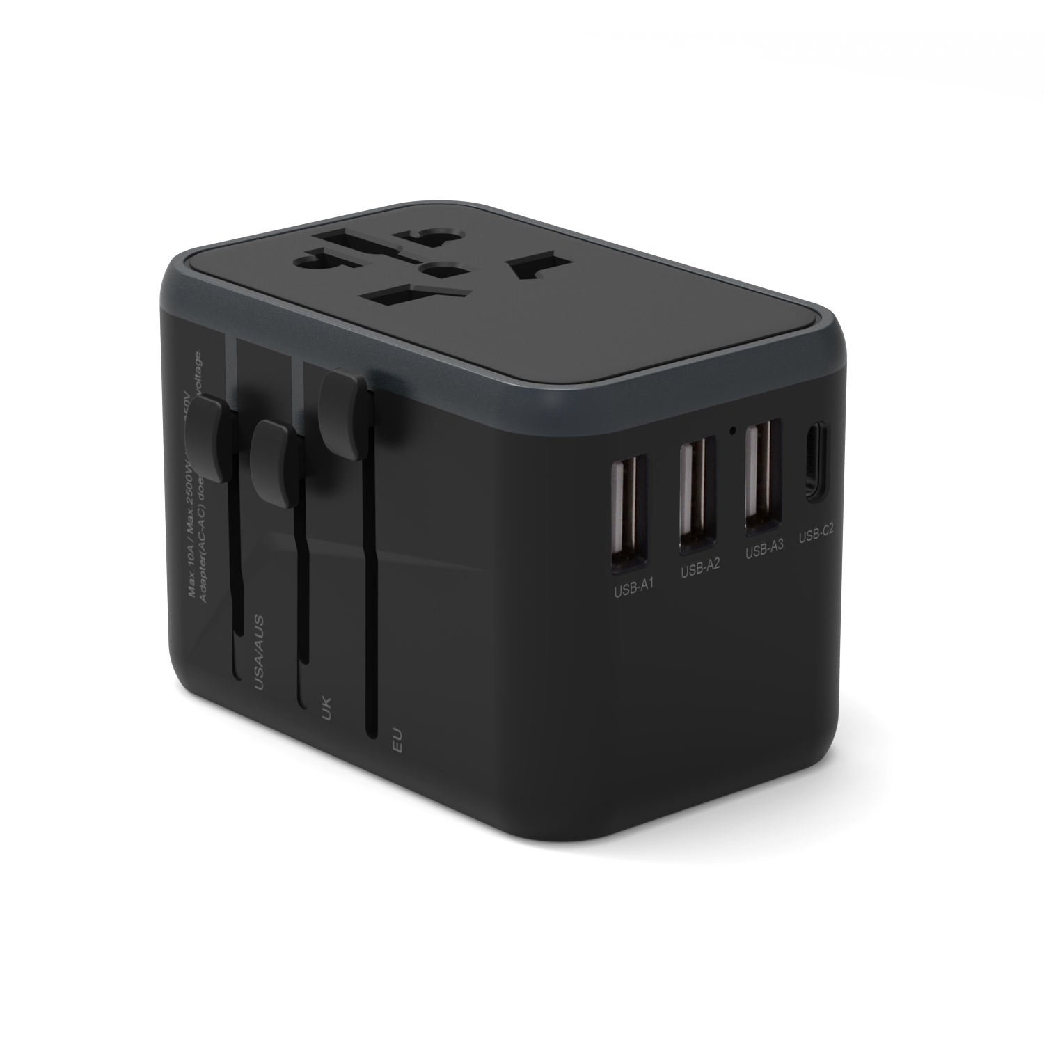 Good quality Latest products all in one universal plug international travel usb c power adapter