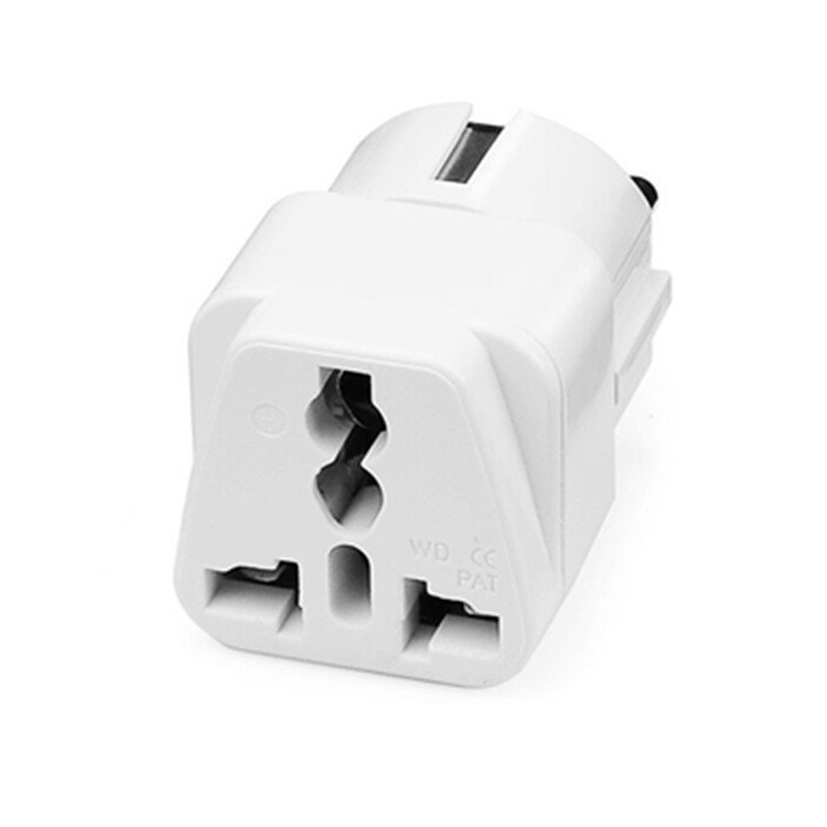 4.8mm France Euro Schuko Power Plug Adaptor Converter 10A 250V Euro AC Power Converter Plug