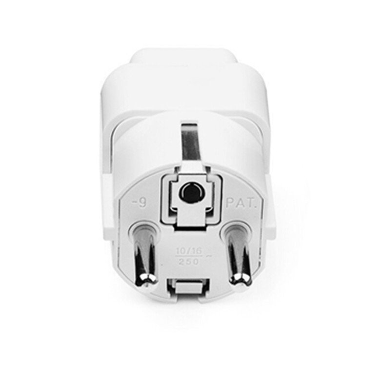 4.8mm France Euro Schuko Power Plug Adaptor Converter 10A 250V Euro AC Power Converter Plug