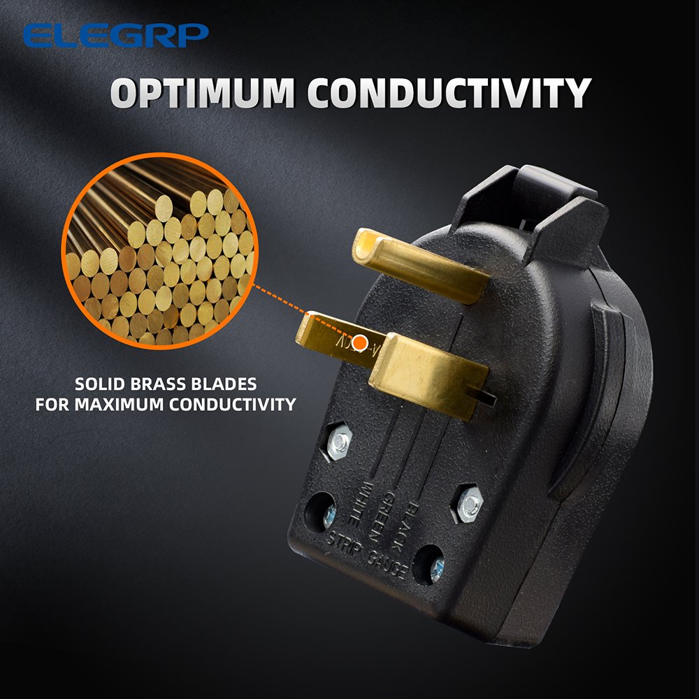 Hot Sales 50a US Grounding 3-pin 250V 2-P 3-W NEMA 6-50P Industrial Nylon Electrical Power Male Plug for EV charging