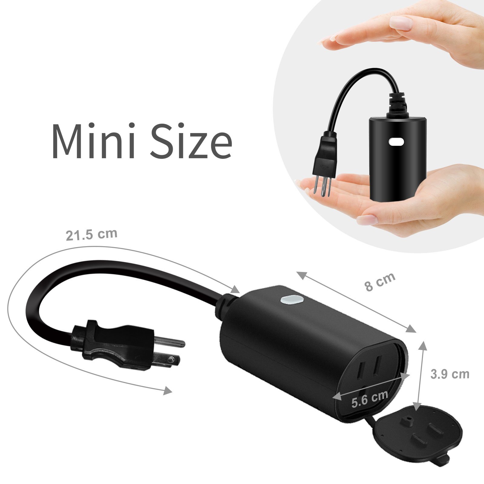 ETL FCC US Tuya Smart Outdoor Plug HomeKit Alexa Google Home Outdoor Mini Smart Plug IP65 Waterproof WiFi Outdoor Plug Outlet