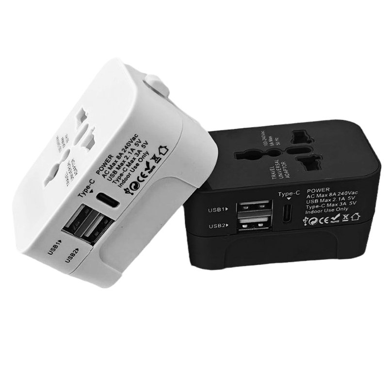 Dual USB 1type-c 2.1A universal travel adapter sublimeware Wall Charger Ac Plug for universal
