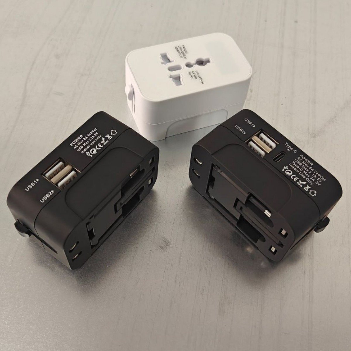 Dual USB 1type-c 2.1A universal travel adapter sublimeware Wall Charger Ac Plug for universal