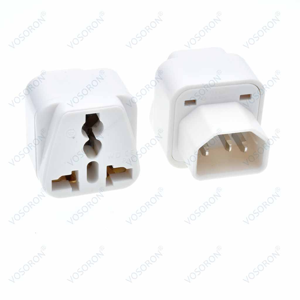 UPS IEC C14 to Universal Female AU US UK EU C13 Socket Power Adapter AC Plug