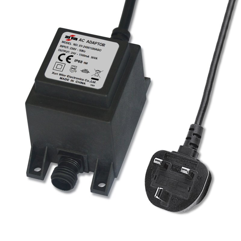 Waterproof outdoor IP68 24V plug adapters 12V with US EU AU UK 12V 24V Universal Power Adapter