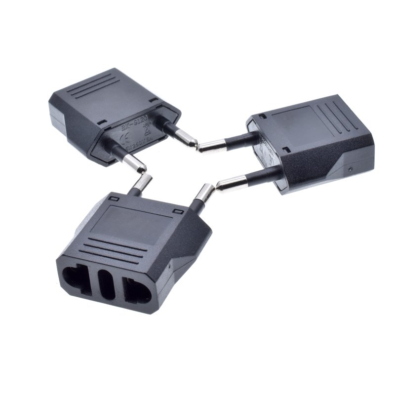 Euro to US America Japan Canada plug adapter 2 pin round pin european EU Germany France converter Travel for Paris Olympics