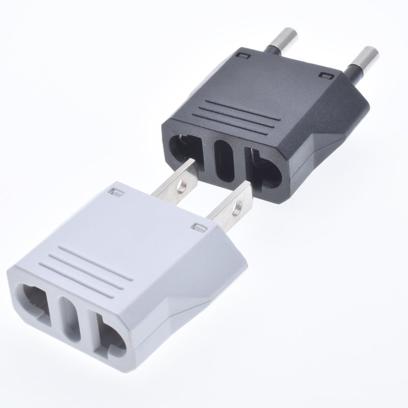 Euro to US America Japan Canada plug adapter 2 pin round pin european EU Germany France converter Travel for Paris Olympics