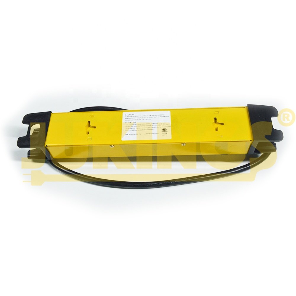 6-Outlet Surge Protector Power Strip with 8-Foot Power Cord 300 Joules Yellow 125V 15A Extension Socket Copper Wire Plug Type