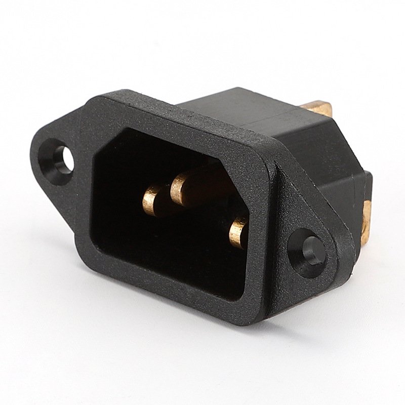 AC 250V 10A IEC 320 C14 Panel Mount Plug Adapter Power Connector Socket three in one pin power socket
