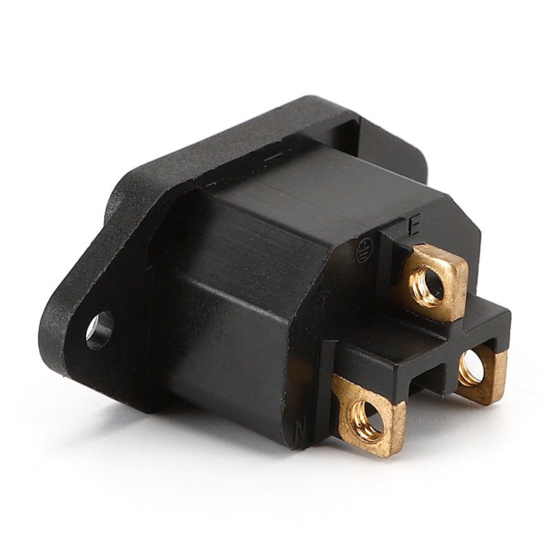 AC 250V 10A IEC 320 C14 Panel Mount Plug Adapter Power Connector Socket three in one pin power socket