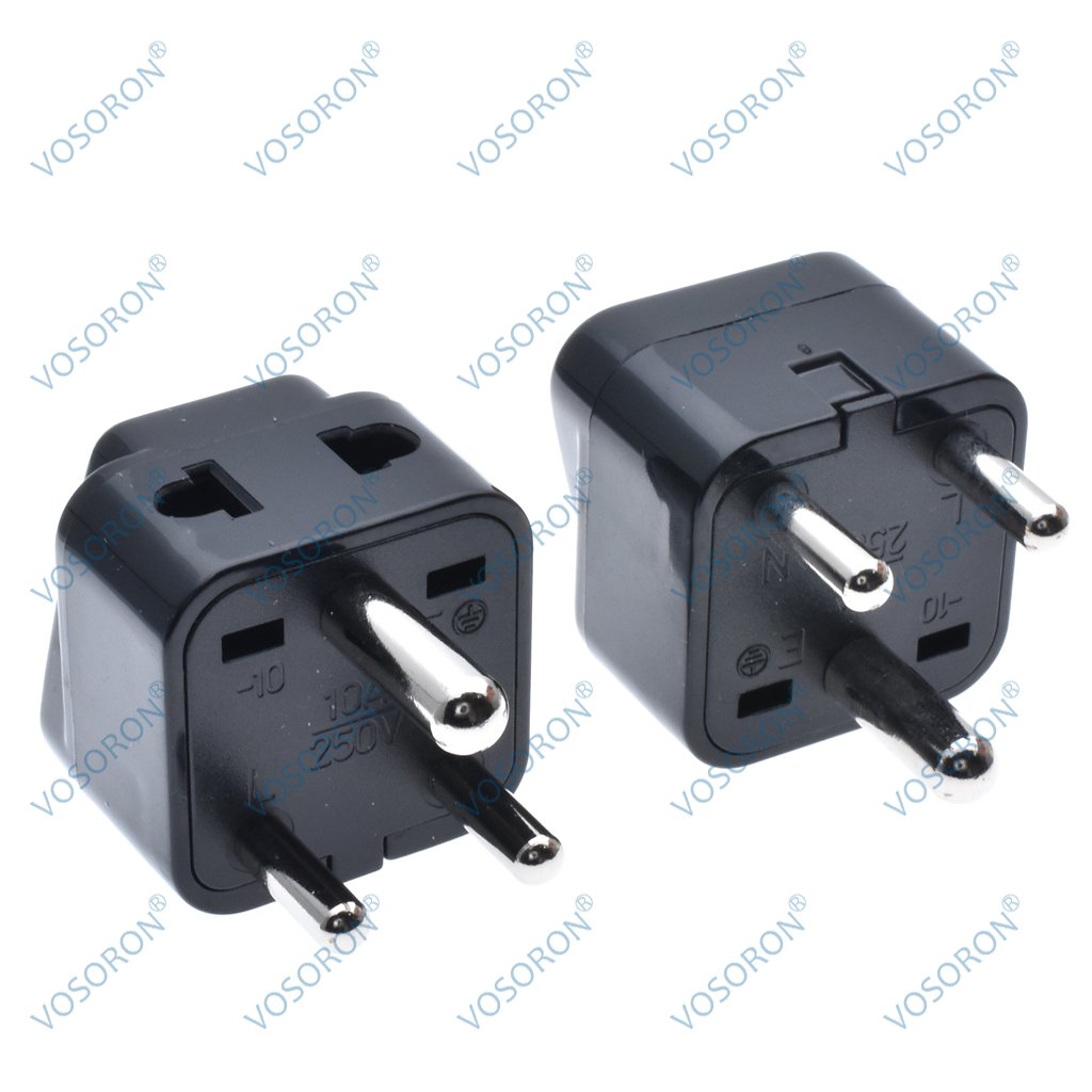 Universal 2 in 1 CE Copper India Pakistan South Africa power connector japan au eu us uk to india travel adapter plug Type D