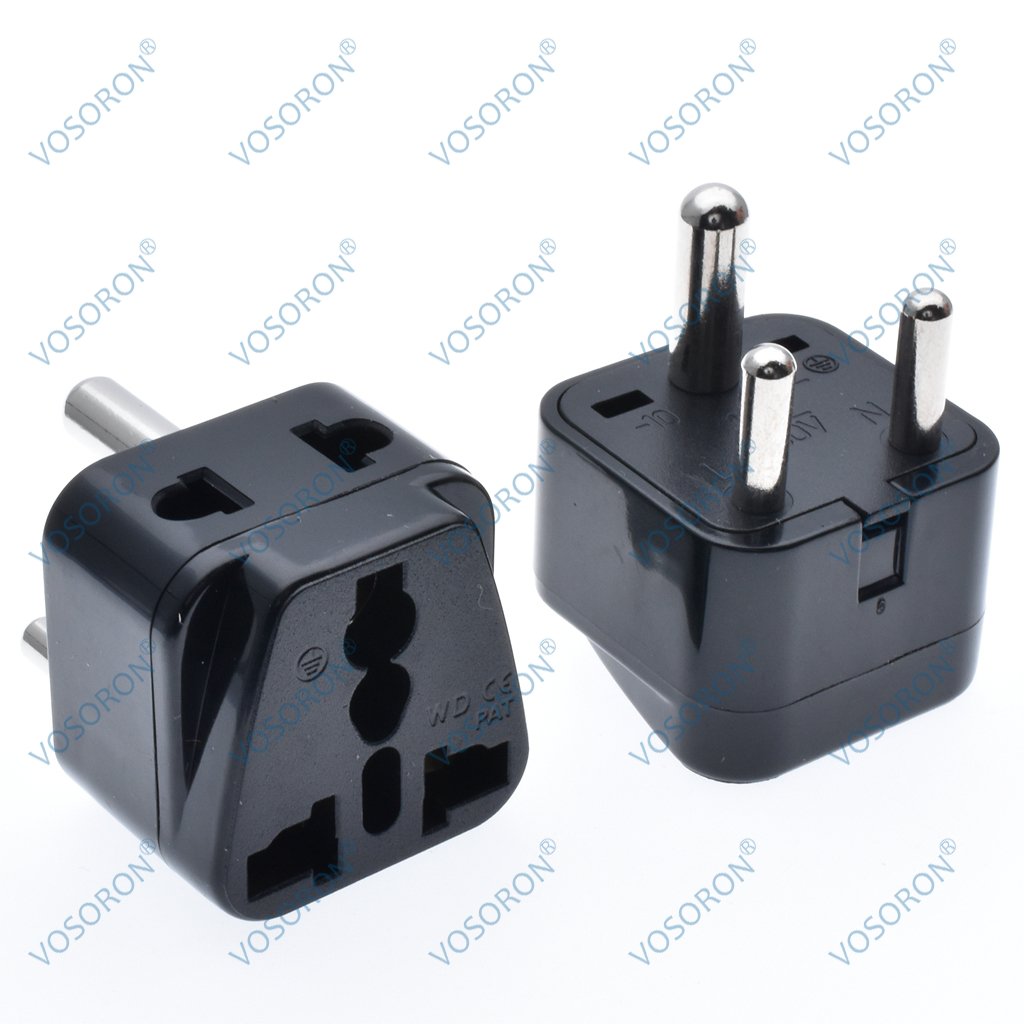 Universal 2 in 1 CE Copper India Pakistan South Africa power connector japan au eu us uk to india travel adapter plug Type D