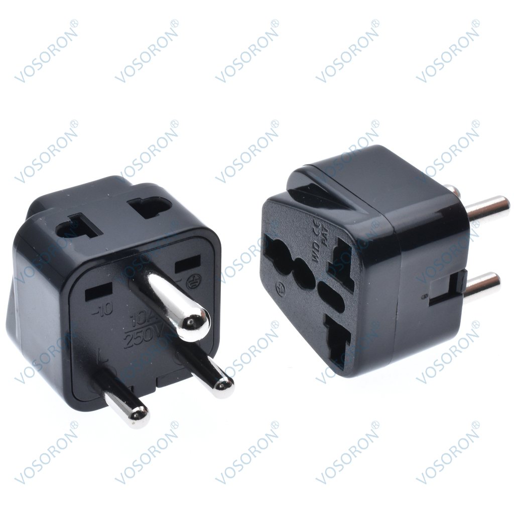 Universal 2 in 1 CE Copper India Pakistan South Africa power connector japan au eu us uk to india travel adapter plug Type D
