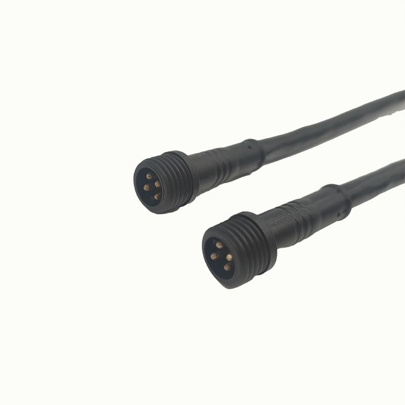 Factory Customized 4-Pin LED Ip65 Connector LED Light Bar Connector Lighting Circular Plug Outdoor Plug Wired Car Light Sensor
