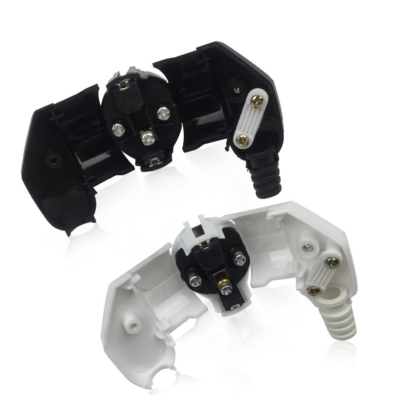 AC 250V European standard France/ DE Type F grounded male schuko plug