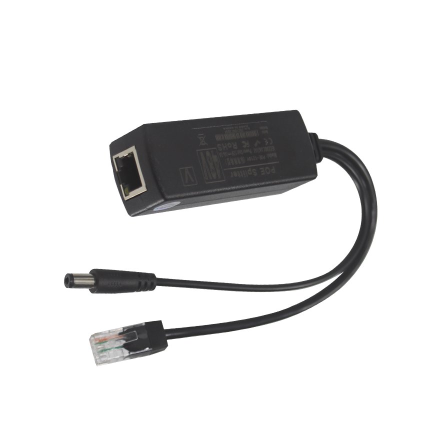 5.5X2.1Mm Male Plug 48V Poe To Dc 12V 2A Output Power Over Ethernet Active Splitter Adapter
