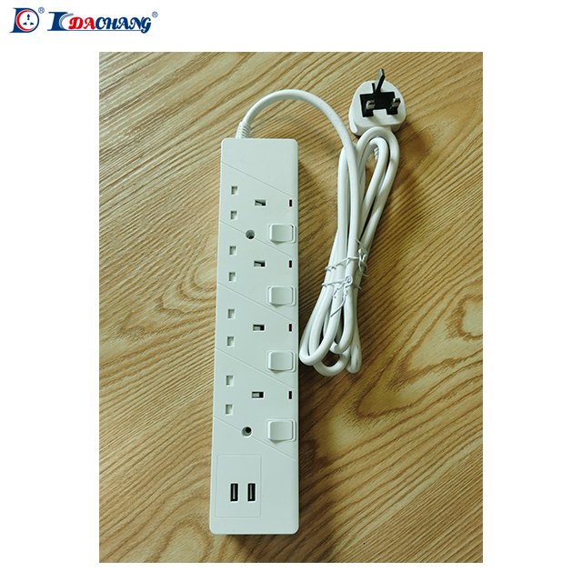 5 pin multi socket plug extension cord