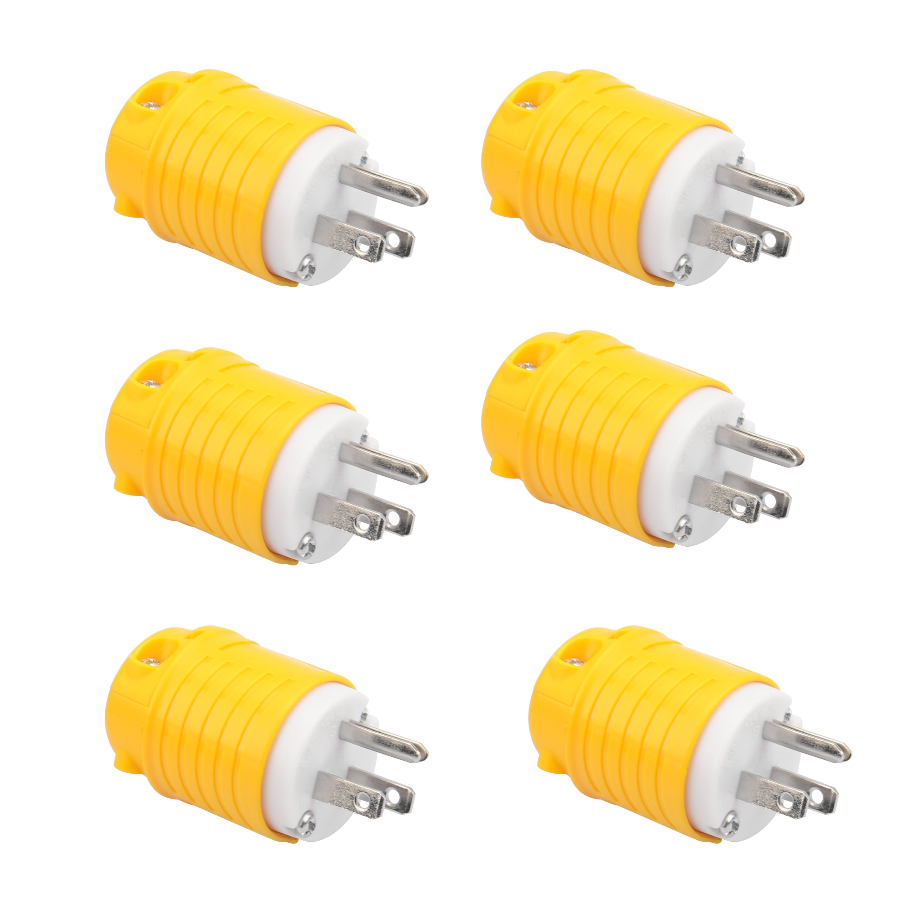 Heavy Duty Electrical Replacement Plug NEMA 5-15 and Connector for Extension Cord 15Amp 125V
