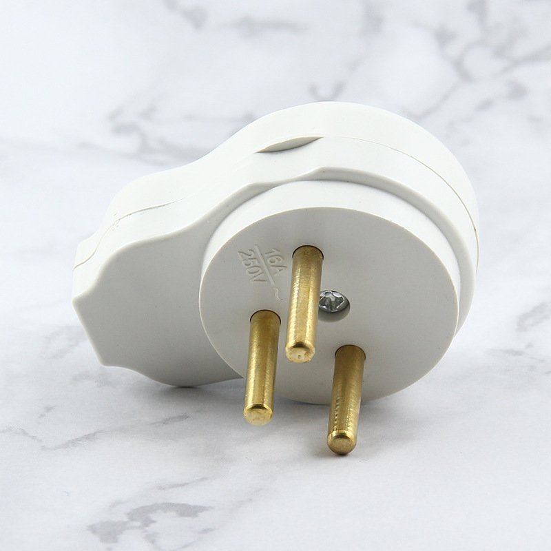 AC250V Israel power cord Plug White 16A Standard round 3PIN Male Female Triple Pole Power Plug