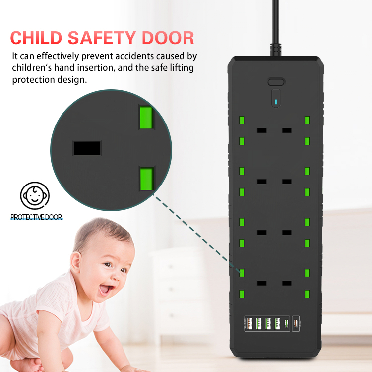 Fused Extension Socket Multi Plug Power Socket Extension Electrical Power Strip