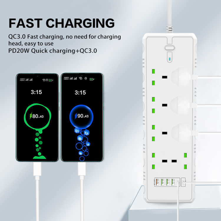 Fused Extension Socket Multi Plug Power Socket Extension Electrical Power Strip