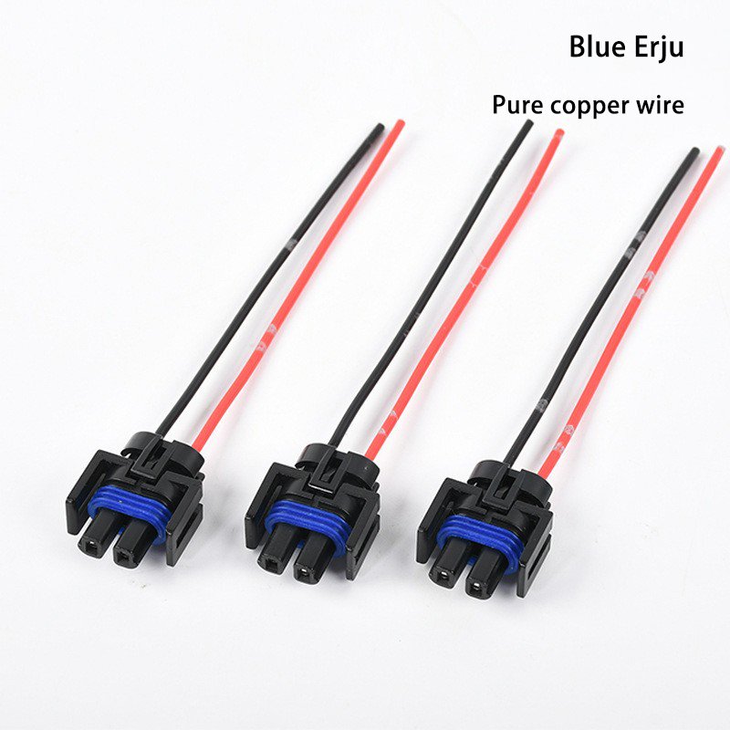 Car 2-pin waterproof air pump plug, blue 2-plug air conditioner 12162017 DJ70217A-1.5-21 Car connector socket