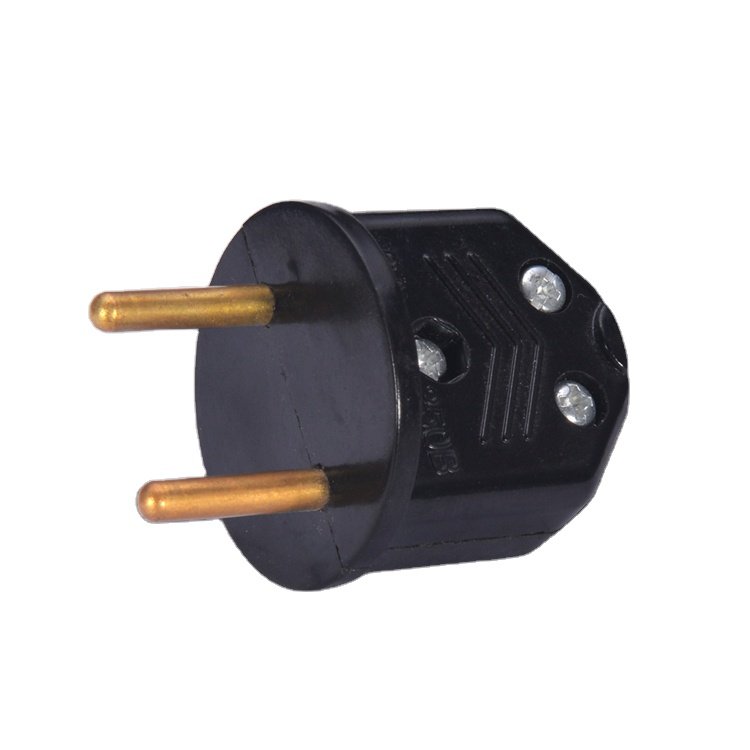 Top quality european round electric 2 pin plug