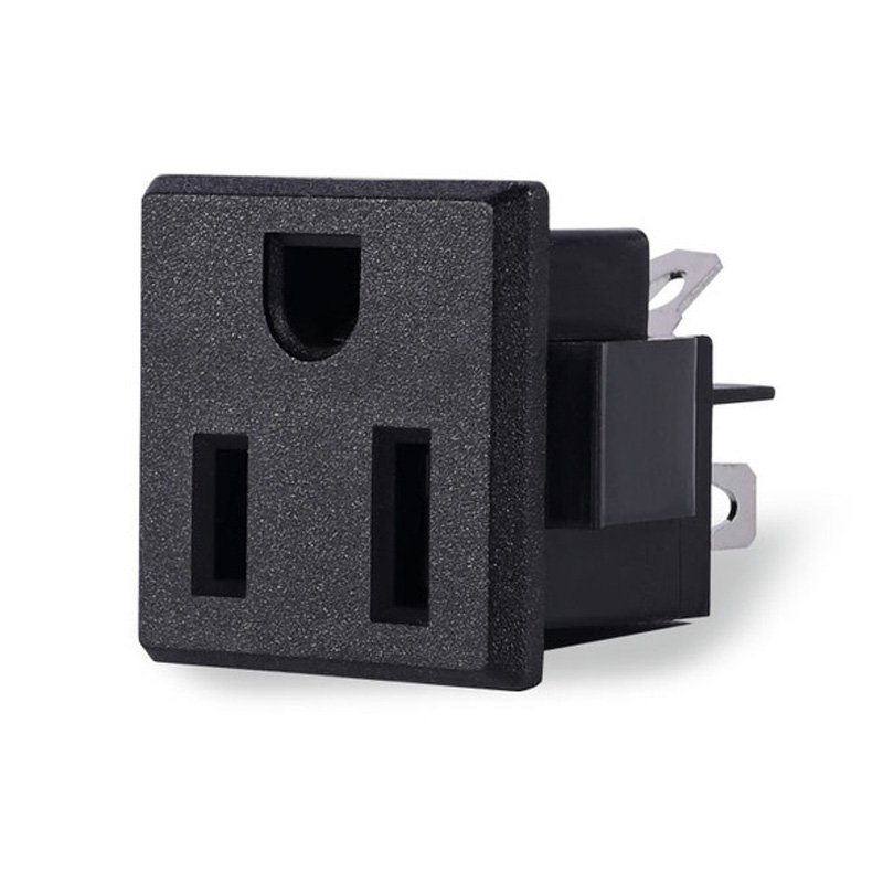 AC power inlet embed plug female industrial 3pin wall socket ac outlet socket 15A 250V