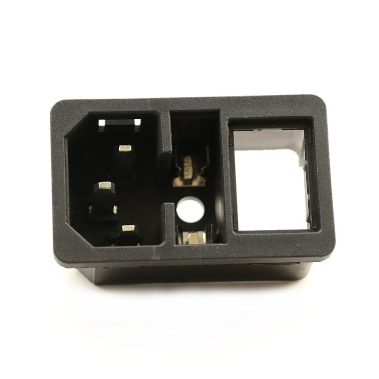 3/4 Pin socket male connector 10A 250VAC fuse holder IEC 320 C1 C14 inlet connector plug power socket for medical equipment