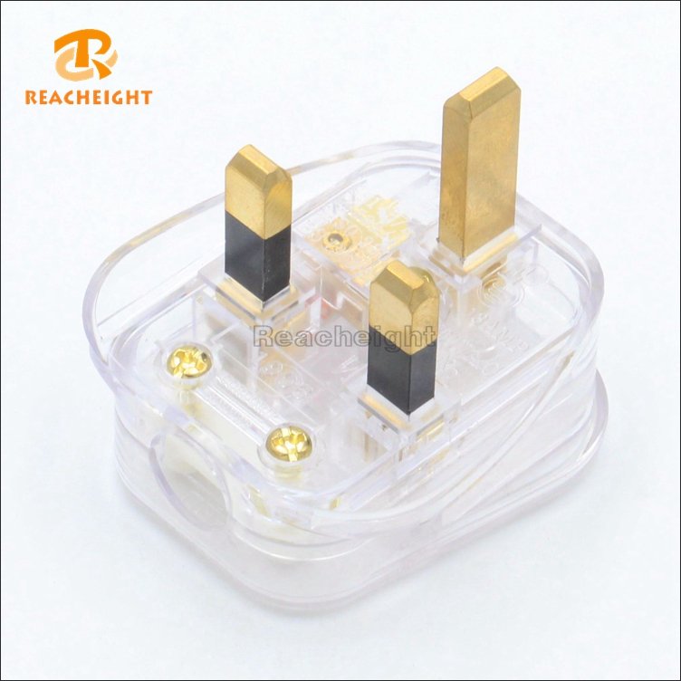 BS Certificate PC+Brass 250VAC UK 3 Pin Power Plug