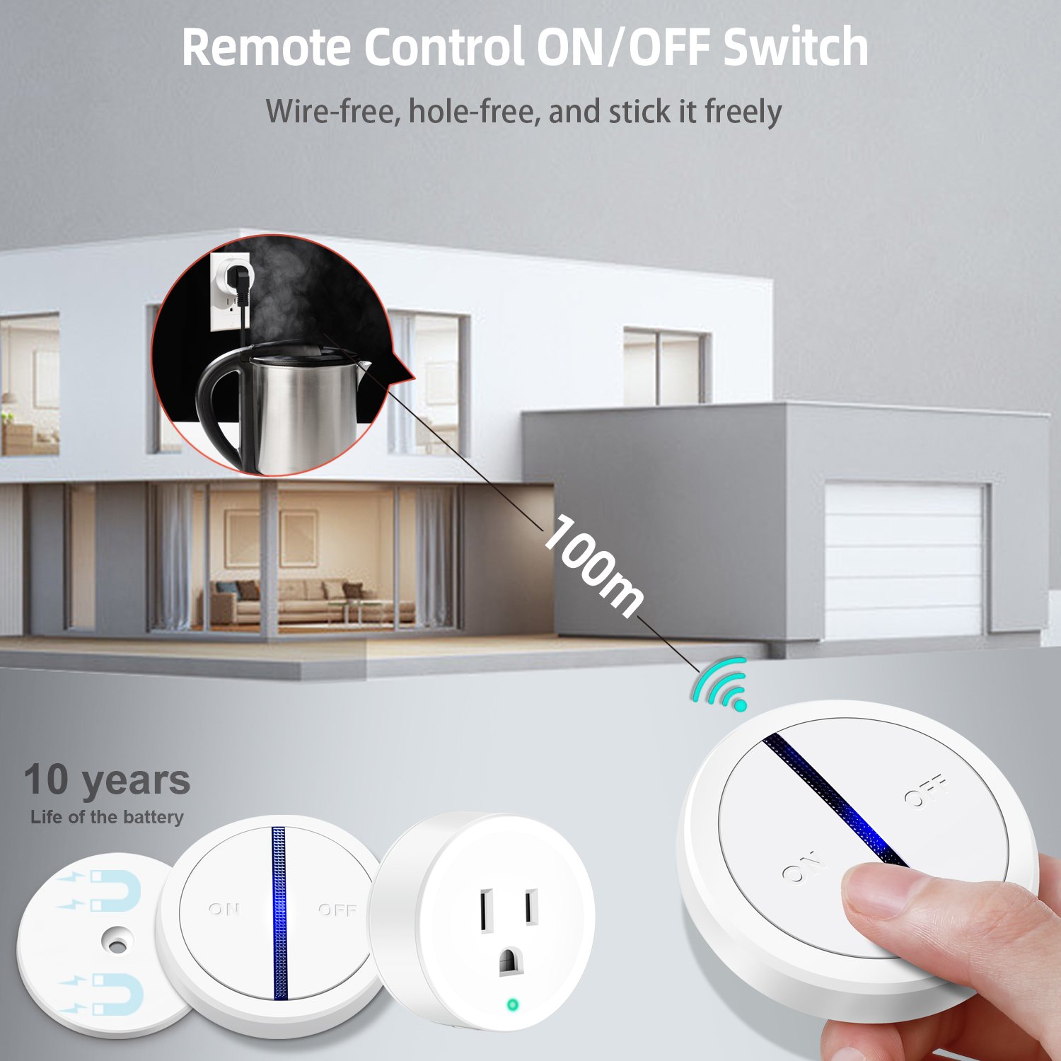 Remote Control Switch Tuya Works with Alexa Google Home Electrical Power Wall Plug Socket smart Home Automation Wifi Plug