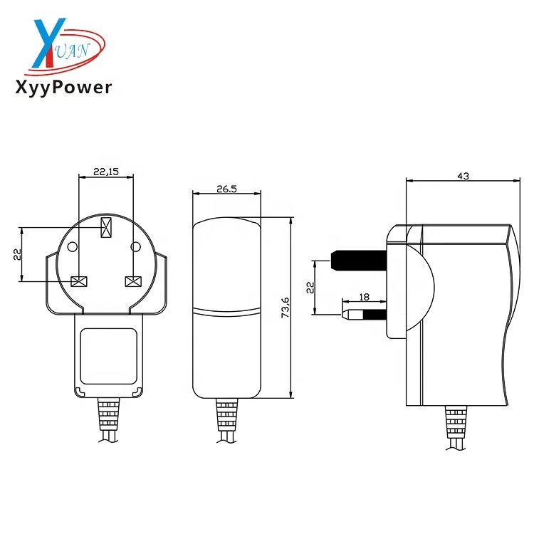 Singapore market 5v 9v 12v 0.5a 1a 1.5a 2a UK plug safety mark power adapter