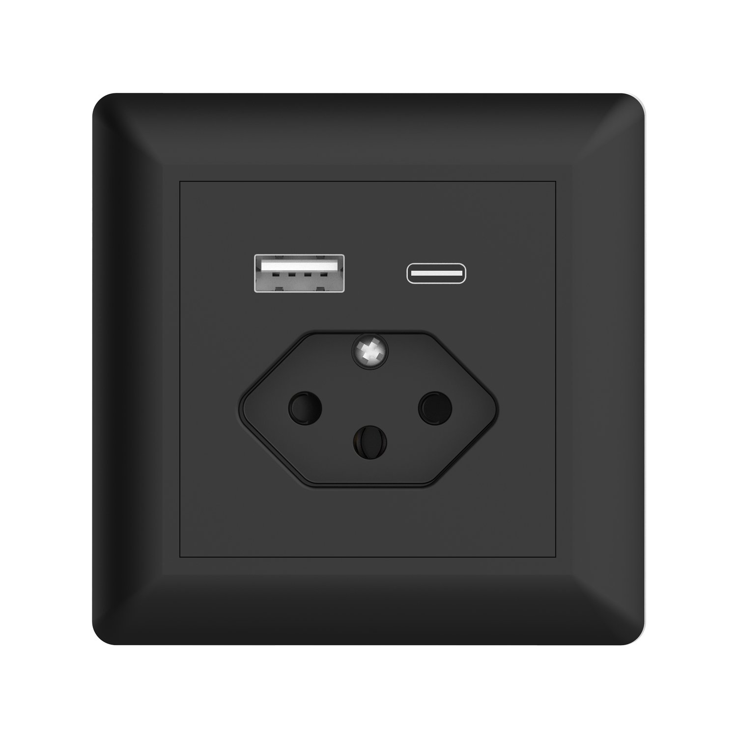 Switzerland USB wall socket usb type c power outlet with smart home plug socket euro schuko 2 usb wall charger