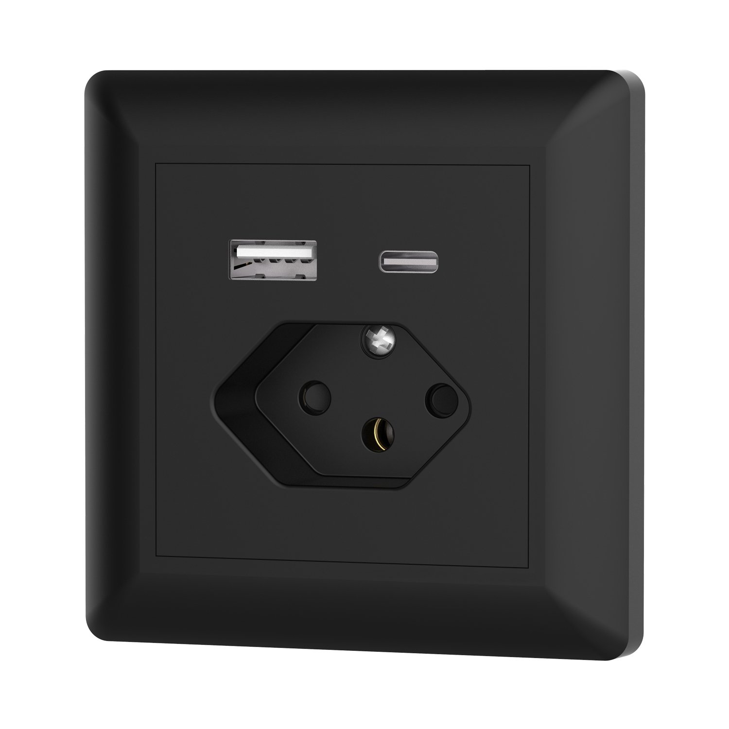 Switzerland USB wall socket usb type c power outlet with smart home plug socket euro schuko 2 usb wall charger