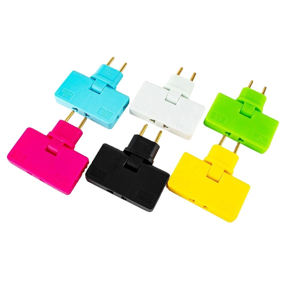 Rotate Plug EU one in three 180 degree extension plug Mini Shape Mobile Phone Charging Converter Socket
