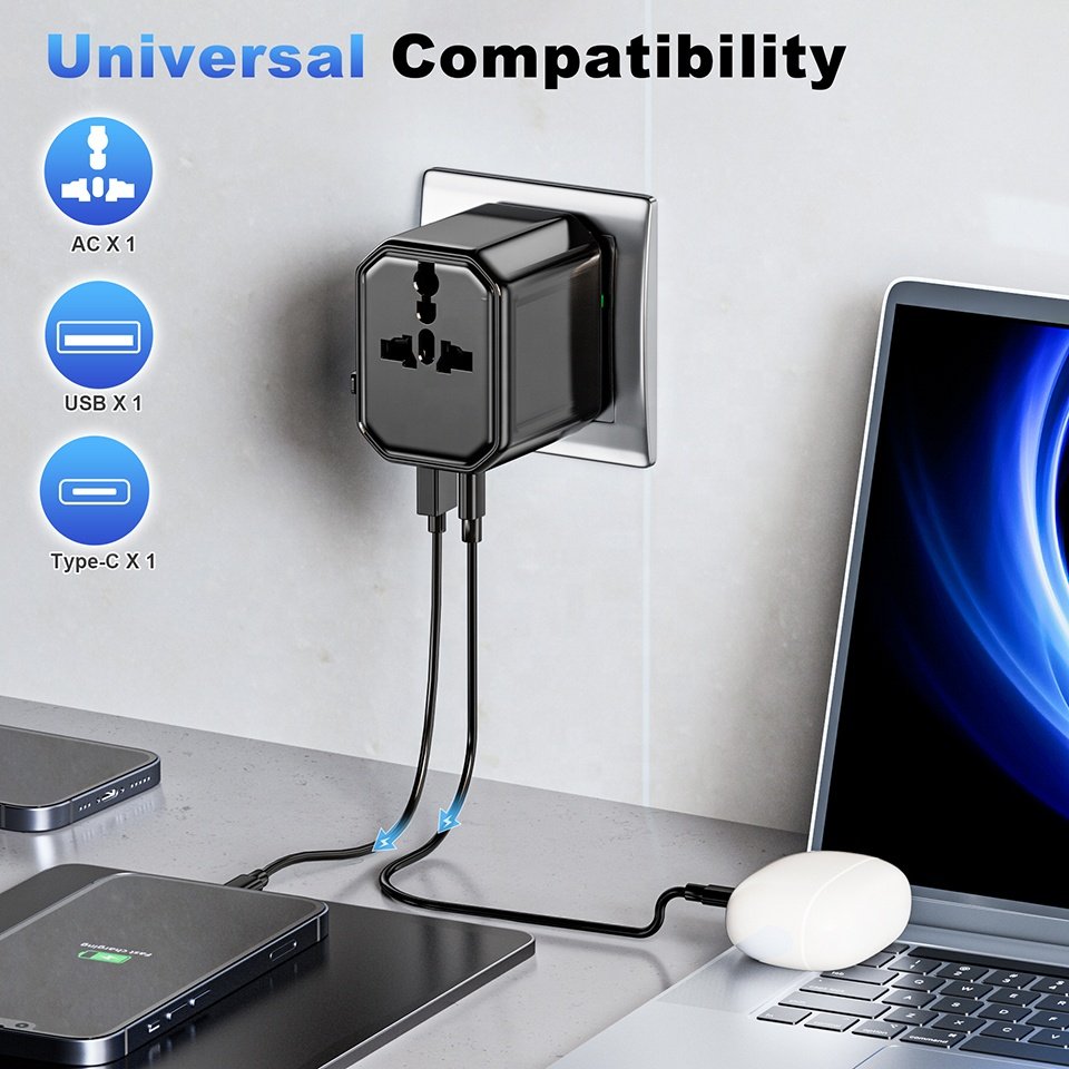 Worldplug 5V 2.1A Universal Worldwide AC Plug Adaptor Electrical Plug Socket for UK US EU AU CN Travel Power Adapter