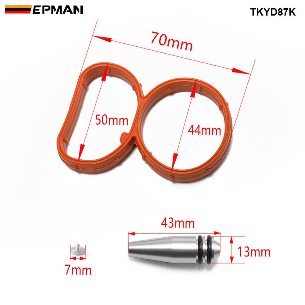 EPMAN Intake Swirl Flap Delete Blank Plug Bung Metal With Manifold Gaskets Removal Repair Kit For BMW N47 TKYD87K