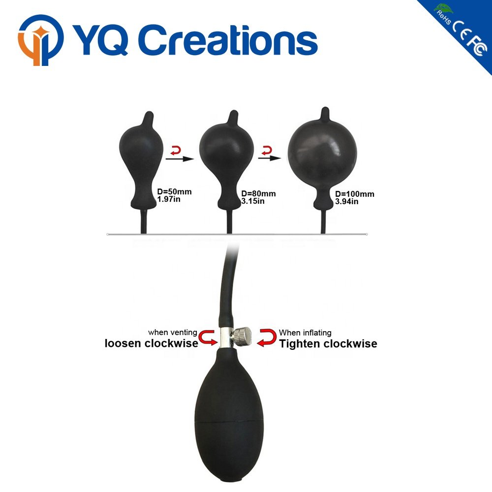 Big Expandable Silicone Sex Toys Pump Inflatable dilator Anal Butt Plug