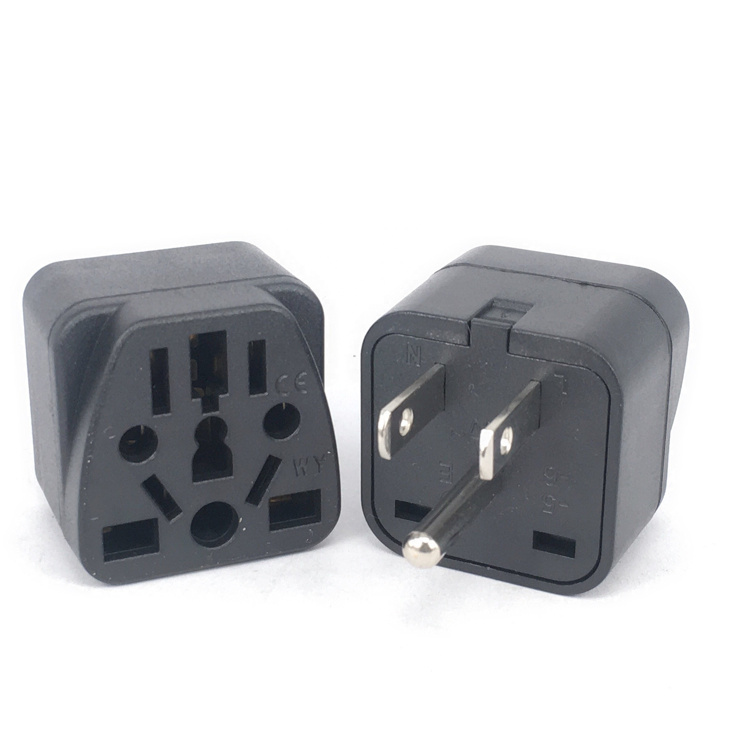 US Travel Plug Adapter EU/UK/AU/IN/CN/JP/Asia/Italy/Brazil to USA (Type A) & European Plug Adapter International travel adapter