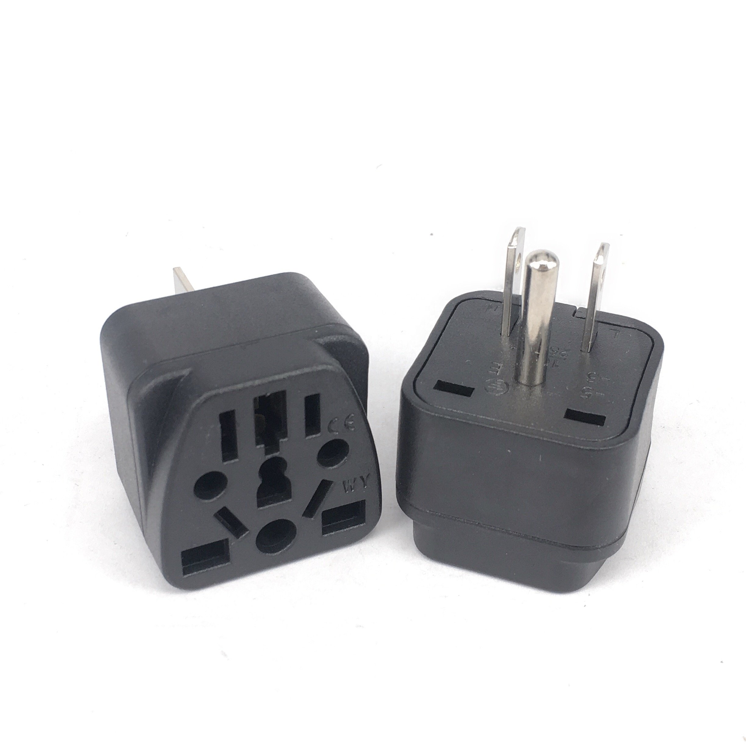 US Travel Plug Adapter EU/UK/AU/IN/CN/JP/Asia/Italy/Brazil to USA (Type A) & European Plug Adapter International travel adapter