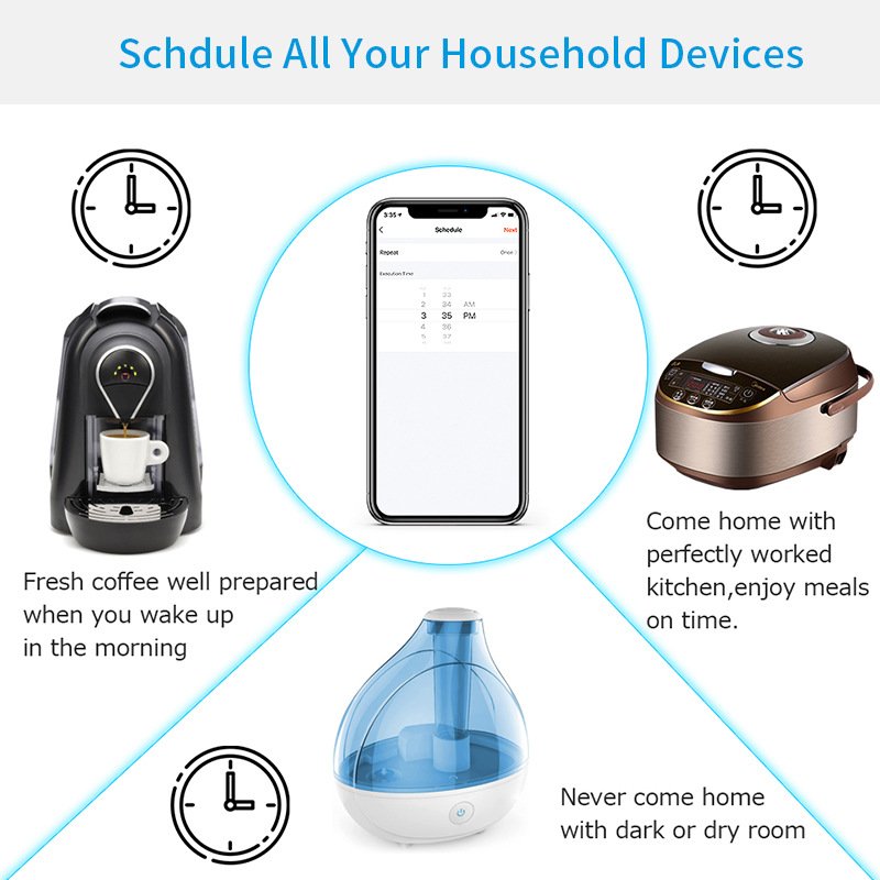 IN Stock US UK EU Smart Life Alexa Google Home Voice Control Mini smart socket plug with Power Metering Tuya WiFi Smart Plug