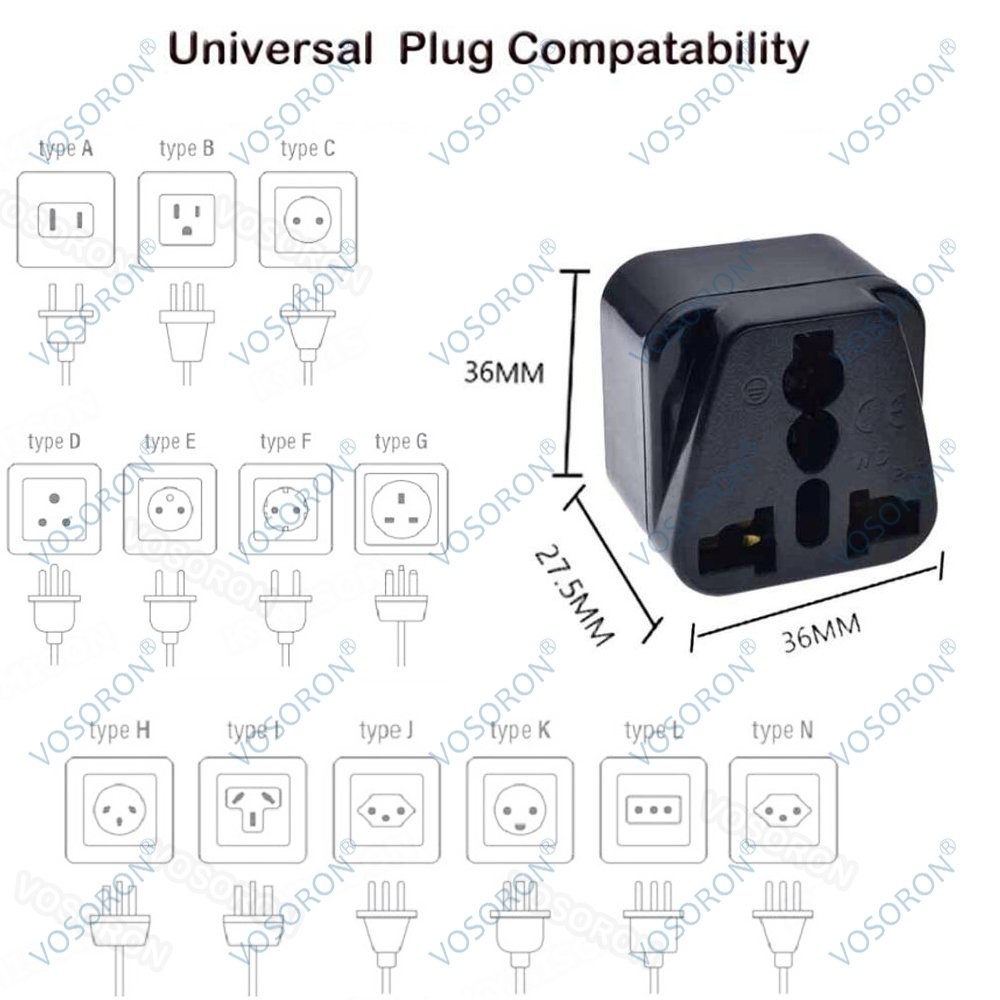 Universal Black Copper 10A 250V EURO UK AU USA EU to Swiss Switzerland Suisse 3 Pin AC Power Plug Converter Travel Adapter