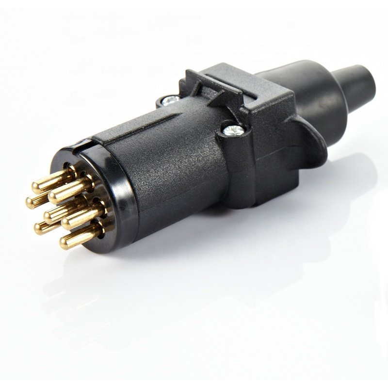 OEM Australia 12v 7 Pin trailer plug small round adapter trailer connector 7 Way with male pin for cars RV caravans