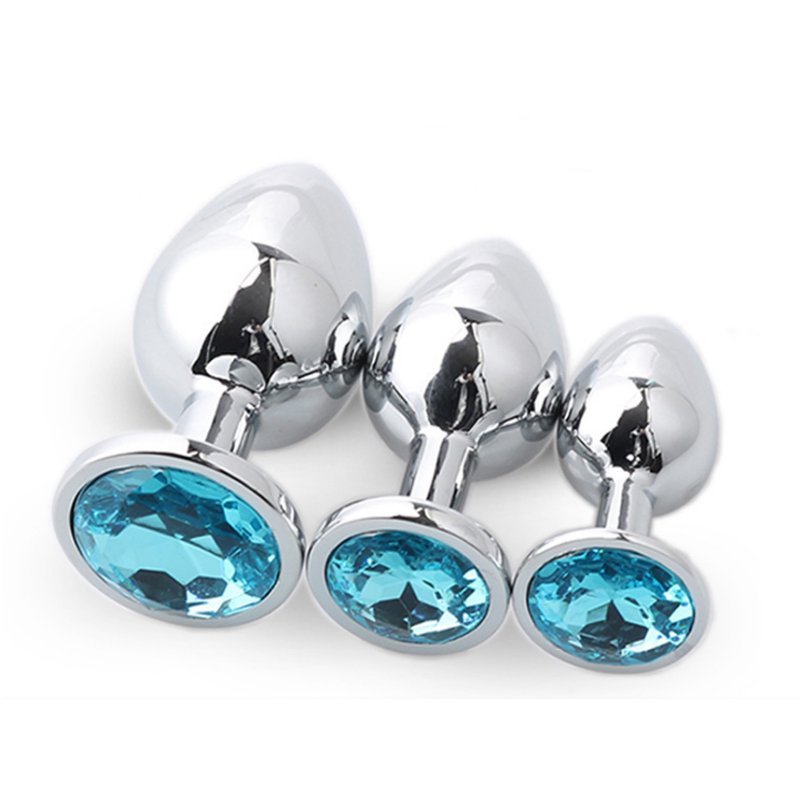 Jewelry Metal Wearable ExpandButt Ball Sex Toy Set Diamond Stainless Steel Anal Plug