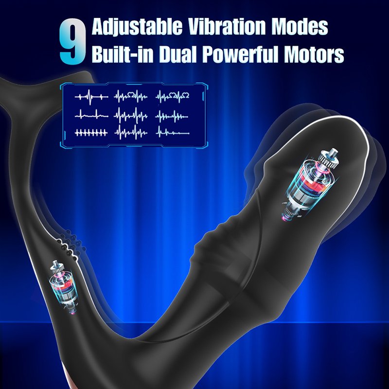 Waterproof Prostate Massager Stimulator Butt Delay Ejaculation Ring Toy Male Prostate Massage Vibrator Anal Plug For Men