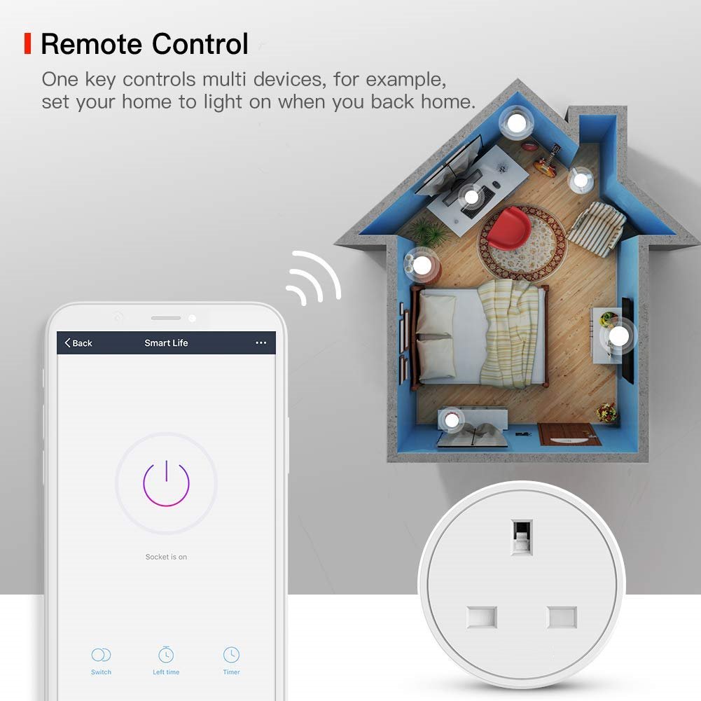 TECKIN quality tuya wifi UK 16A smart socket/WLAN plug,competitive price.remote access and Alexa/google assistant voice control